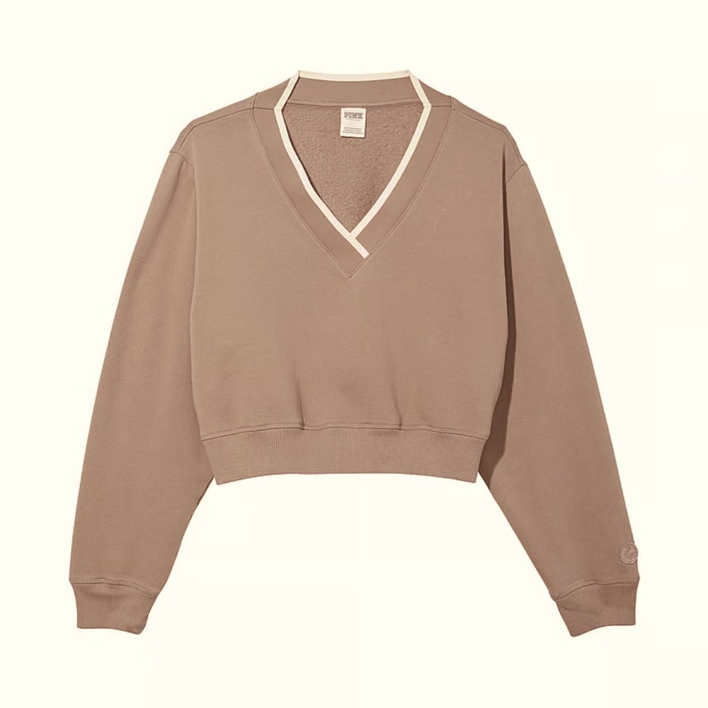 Victorias Secret crop v-neck sweater, new without tags.